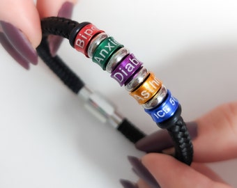 Pulseras de alerta médica para mujeres, pulseras médicas personalizadas, pulseras de identificación médica grabadas para niñas, pulseras de alerta médica personalizadas