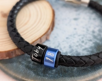 18th Birthday Gift Boy, Teenage Boy, 18th Birthday Gifts For Boys, 18 Year Old Gifts, Boy Bracelet Personalized, Son Gifts From Mom