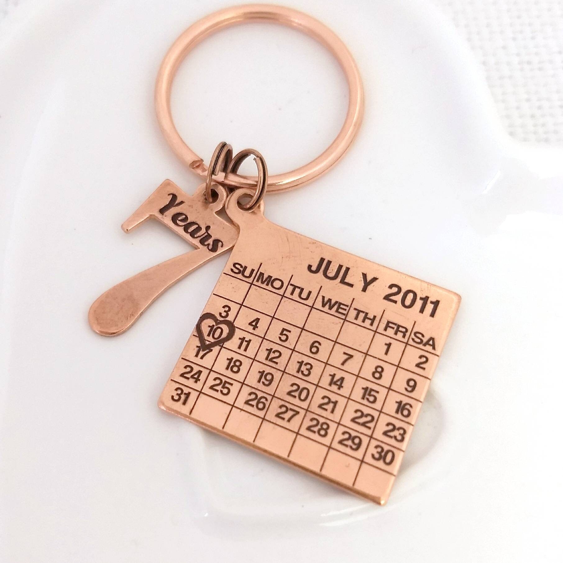 Copper gift Personalized Copper Keychain Copper gifts for Etsy