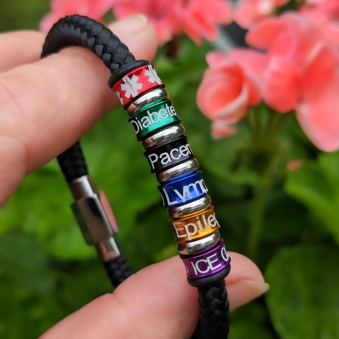 Medical Alert Bracelets for Women, Personalised Womens Medical Bracelet