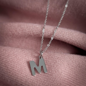 Collar con inicial de plata personalizado, collar con letras personalizadas, regalo para ella, regalo de cumpleaños para madre e hija, regalo de San Valentín, regalo para novia