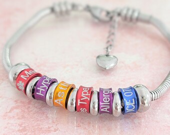 Engraved Bracelet for Her – Custom Stainless Steel Jewellery, Perfect Personalised Gift for Women, Birthdays, or Christmas.