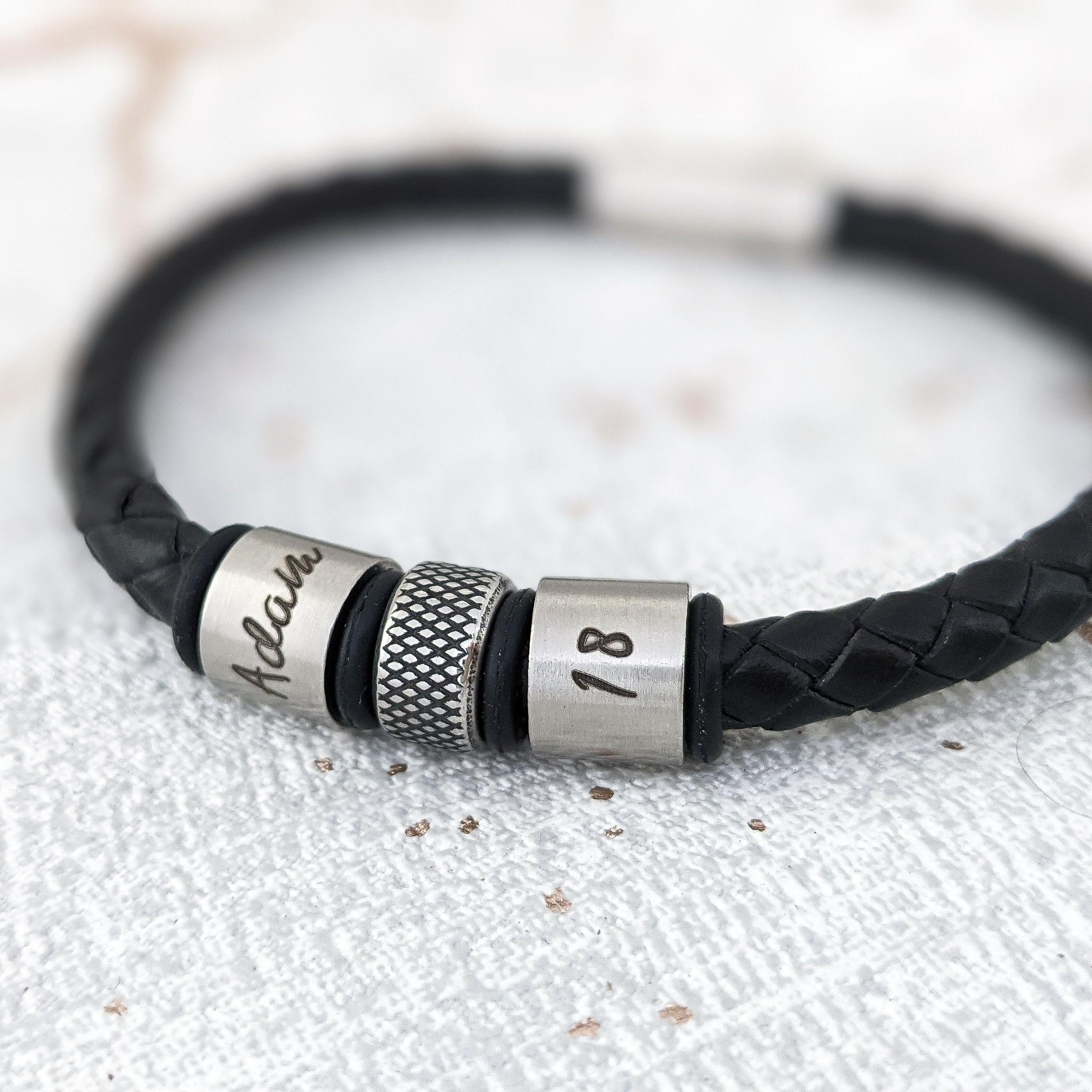 Custom bracelet men teenage boy gifts teenager birthday Etsy