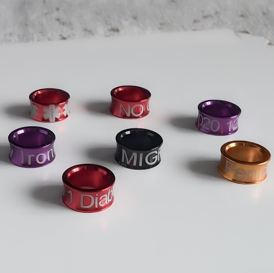 Medical Alert Rings, Medical ID Charms, Engraved Rings, Custom Charms ...