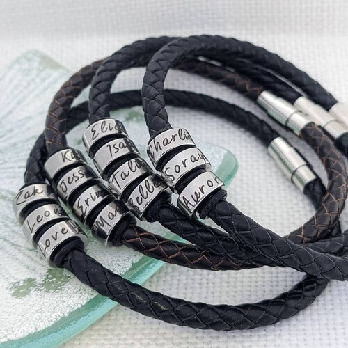 Personalised Mens Infinity Bracelet Birthday Gift for Him Etsy