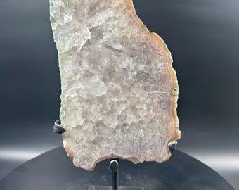 Agate Geode Slice on Metal Stand
