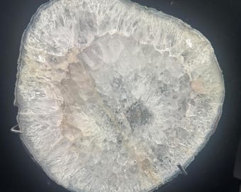 Agate Geode Slice on Metal Stand