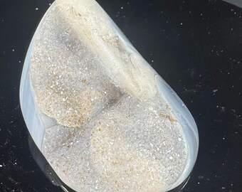 Polished Agate Geode with Natural Crystal Interior