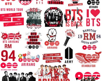 Pakiet BTS Arirang PNG | Grafika sublimacyjna K-Pop (do pobrania cyfrowego)