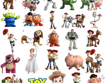 Toy Story Clipart PNG Bundle, Toy Story PNG Cartoon Sublimation Clipart, Toy Story Movie Themed Clip Art Collection, Toy Story Party PNG Svg
