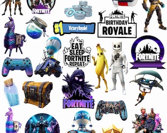 Fort Game PNG Bundle, Gaming Clipart Pack, High Quality Transparent PNG, Gamer Room Decor, Digital Download for Prints & Stickers