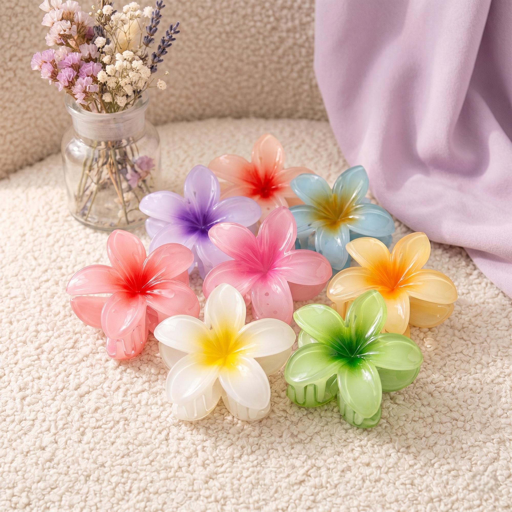 Piper K colorful Hawaiian Tropical Flower Hair claw Clip set Summer Hair Clips at @marshalls ?☀️??️ they main image 4