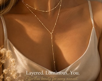 Layered Y Necklace for Women