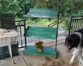 Collapsible Rolling Garden Seed Rack Plant Farm Stand Vintage 1900s Industrial Green Metal Display Mid Century General Store Rack Storage