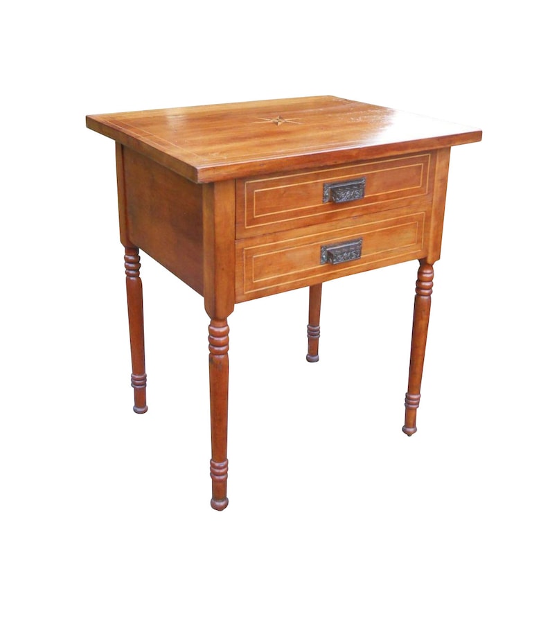 Rare Antique Sewing End Table Victorian Farmhouse Country Etsy