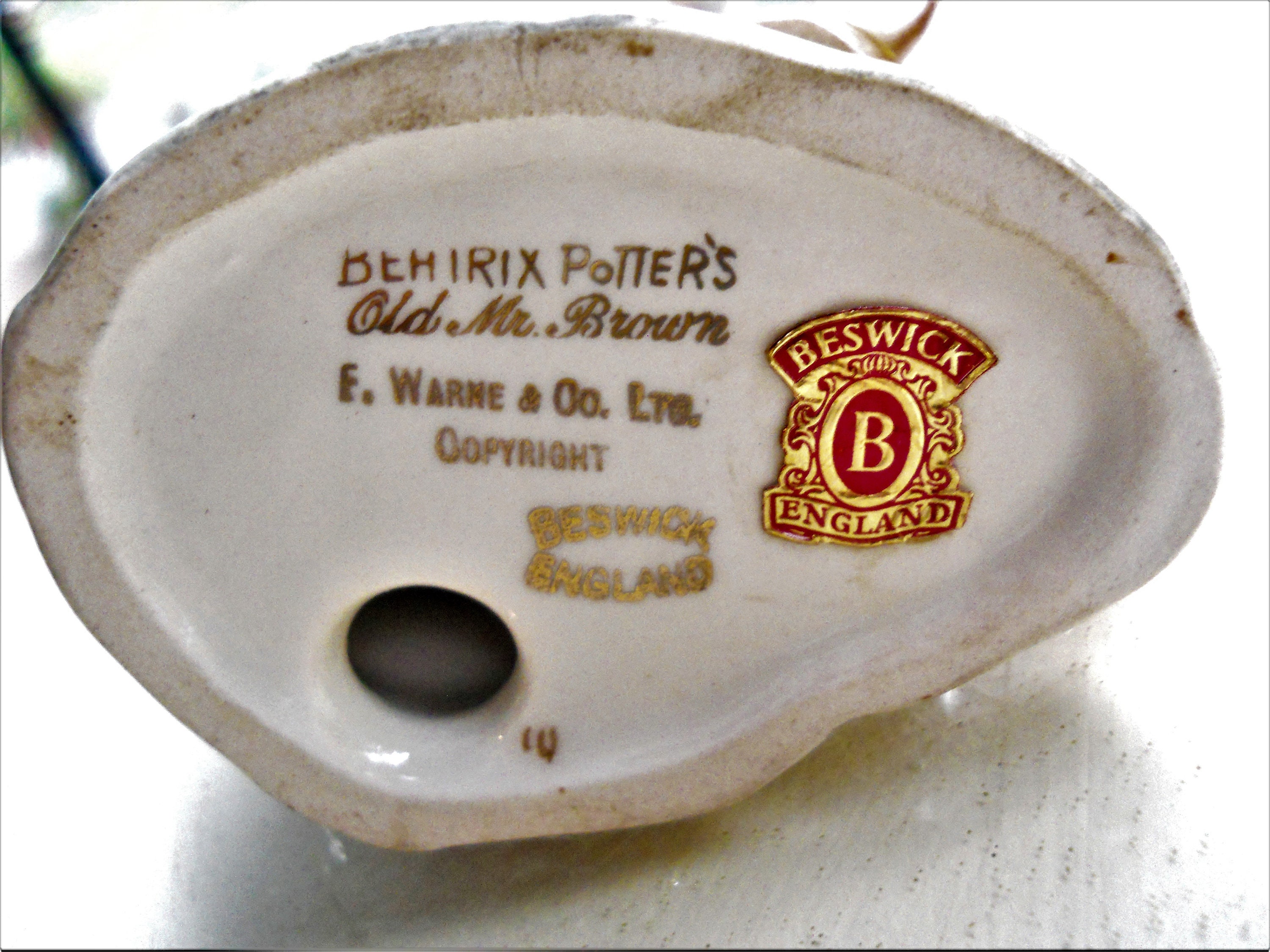 Vintage 1940s Beswick England Early Beatrix Potter Old Mr Brown