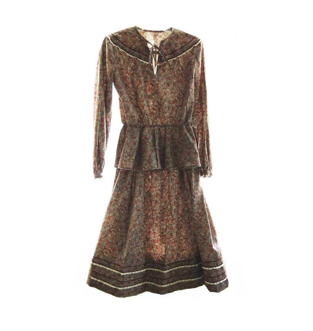 Vintage 1970s Flower Girl Dress Gunne Sax Prairie Skirt Boho - Etsy