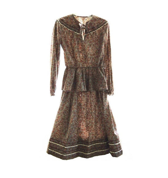 Vintage 1970s Flower Girl Dress Gunne Sax Prairie