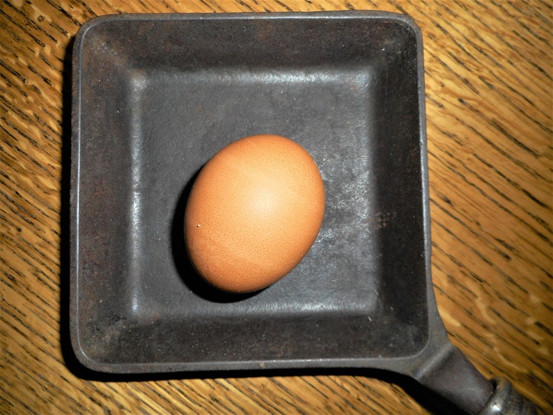 Antique Neateg Cast Iron Cake Single Egg Poacher Skillet Etsy