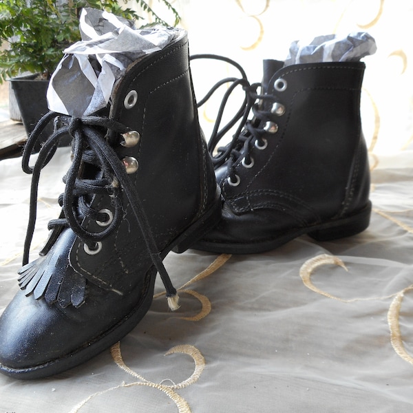 Black Baby Boots Etsy