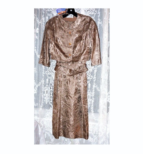 Glamorous Dress Jacket Set Hollywood Regency Dead… - image 2