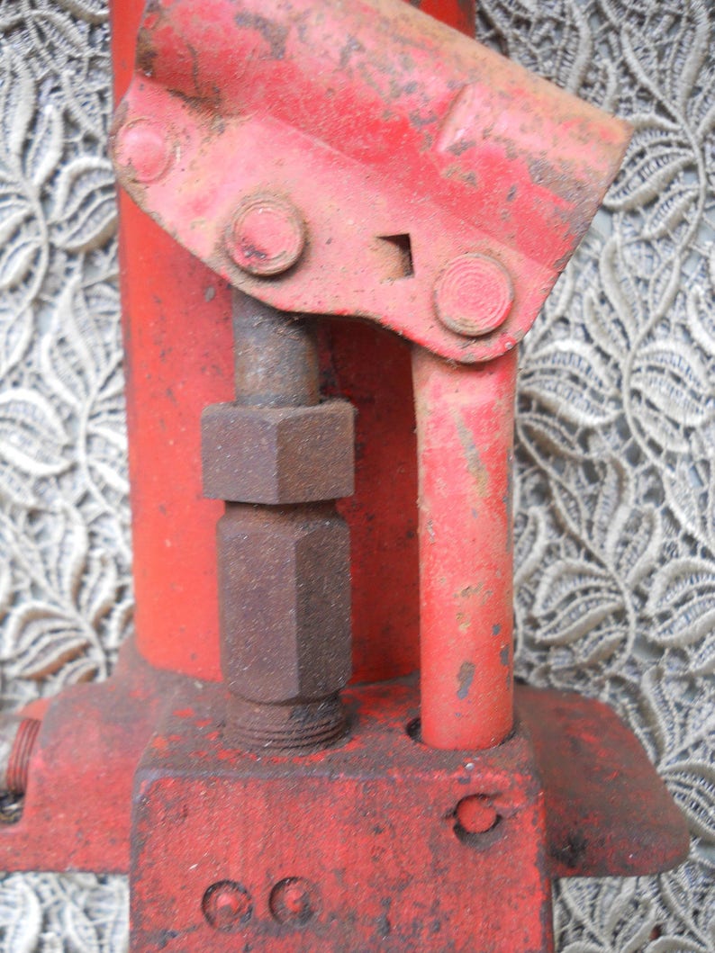 Antique 3 Ton Floor Jack Working Vintage Tool Rare Primitive Etsy