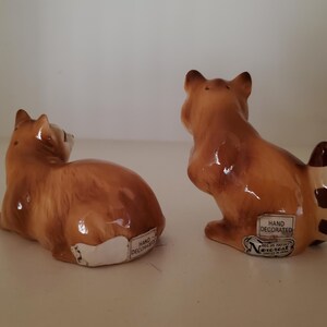 Norcrest Racoon Huggers Kitsch MCM Porcelain Salt Pepper Shakers image 11