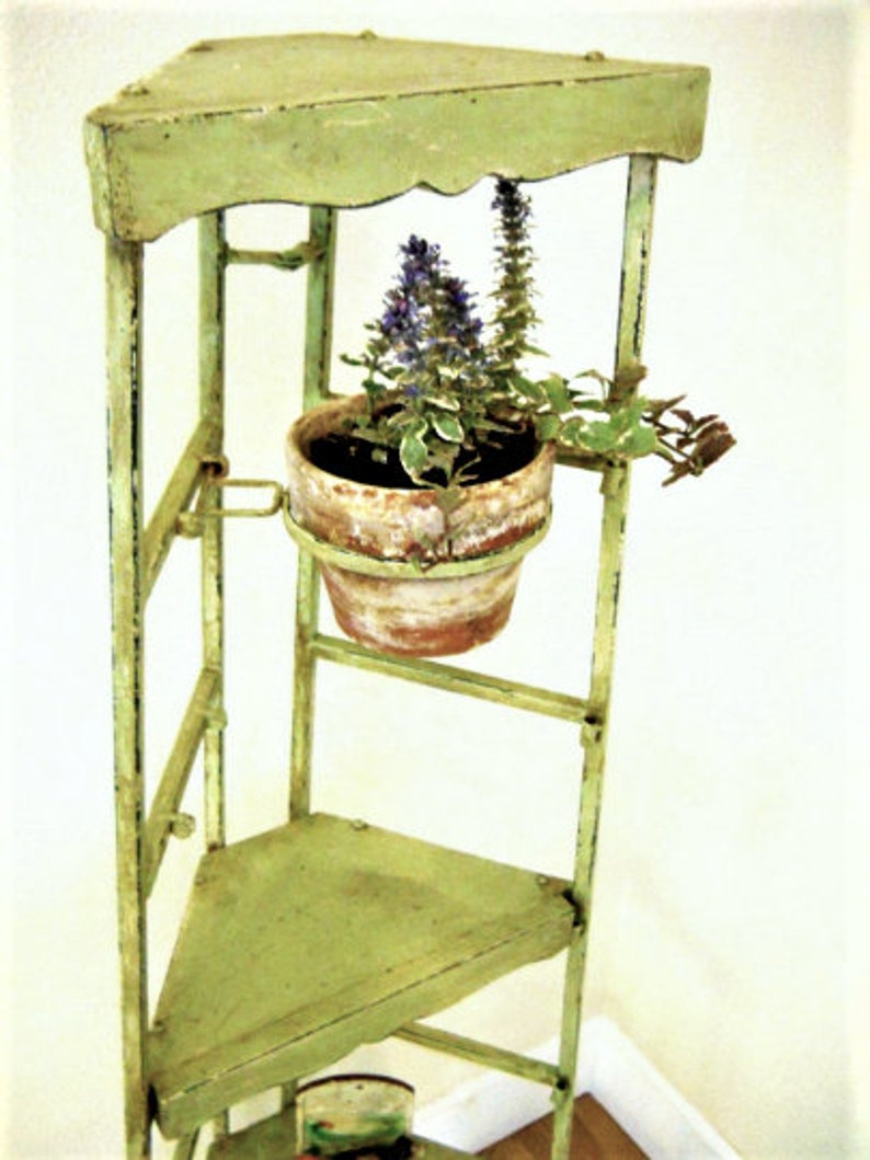 Rare Victorian Antique Plant Stand Garden Porch Corner Etagere | Etsy