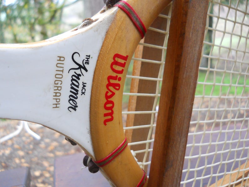 Jack Kramer Autograph Racket Vintage Wood Jack Kramer Autograph Wilson & Spalding Tennis Racquet ...