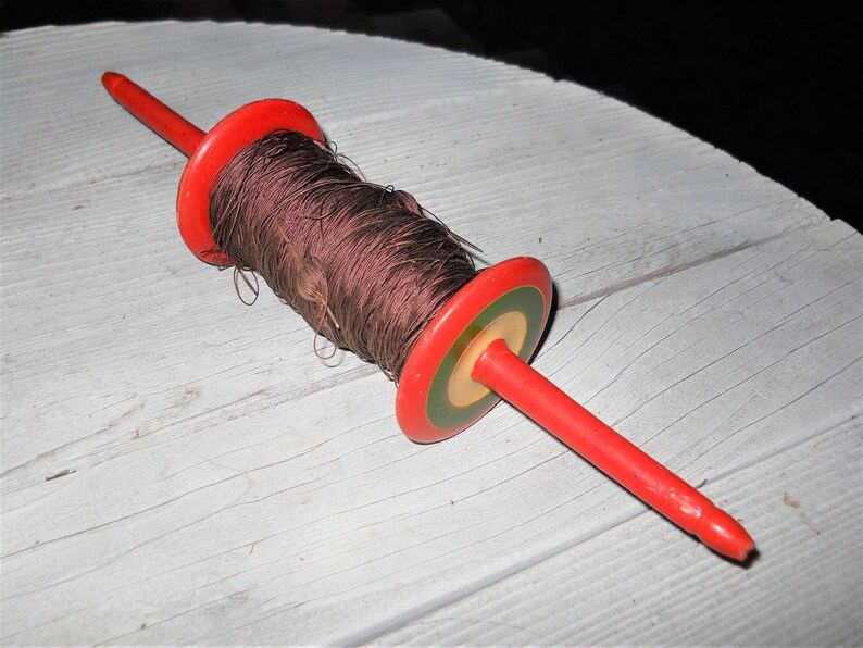Antique Painted Wood Kite Flying String Spool Holder Childrens Etsy