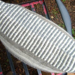 Southwestern Farmhouse Hand Loomed Woven Wool Pillow 18" Cottage Core Cabin Mid Century Modern Decor image 5