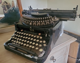 Antique Rare Early Form 1925-26 Remington Noiseless Tabulator Black Typewriter Industrial Equipment Needs Restoration and/or Cleaning