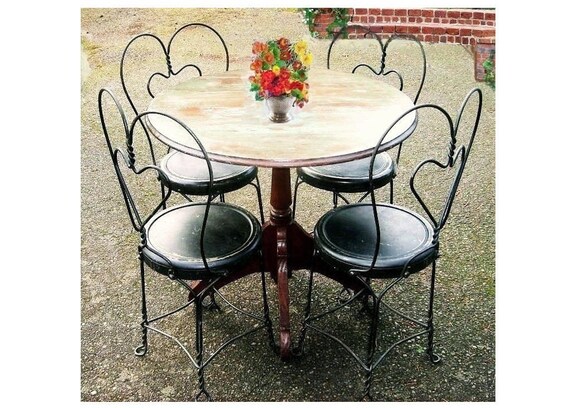 Victorian Industrial Bistro Set French Country Cafe Terrace Vintage Pub General Store Rare Patio Cottage Parlor
