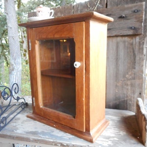 Antique Pine Rustic French Country Farmhouse Apothecary Spice Cupboard Medicine Cabinet Victorian French Cottage Rare Primitive Wall Display