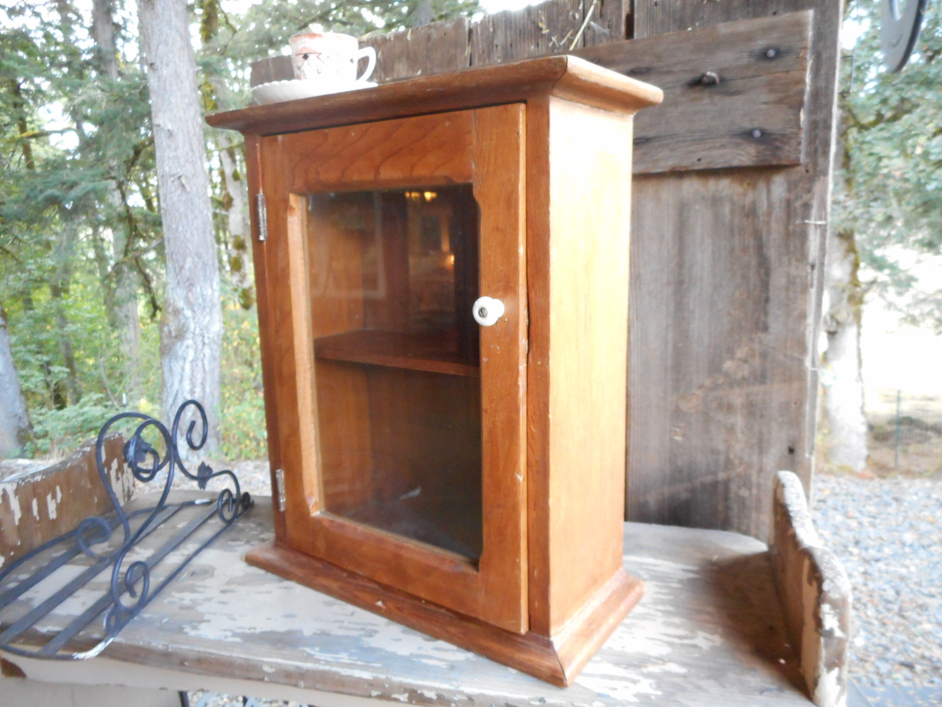 Antique Pine Rustic French Country Farmhouse Apothecary Spice