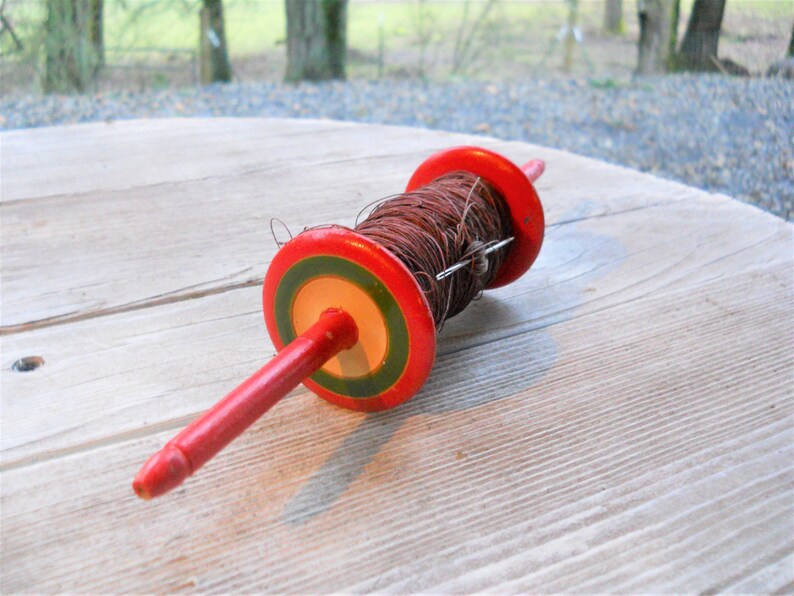 Antique Painted Wood Kite Flying String Spool Holder Childrens Etsy
