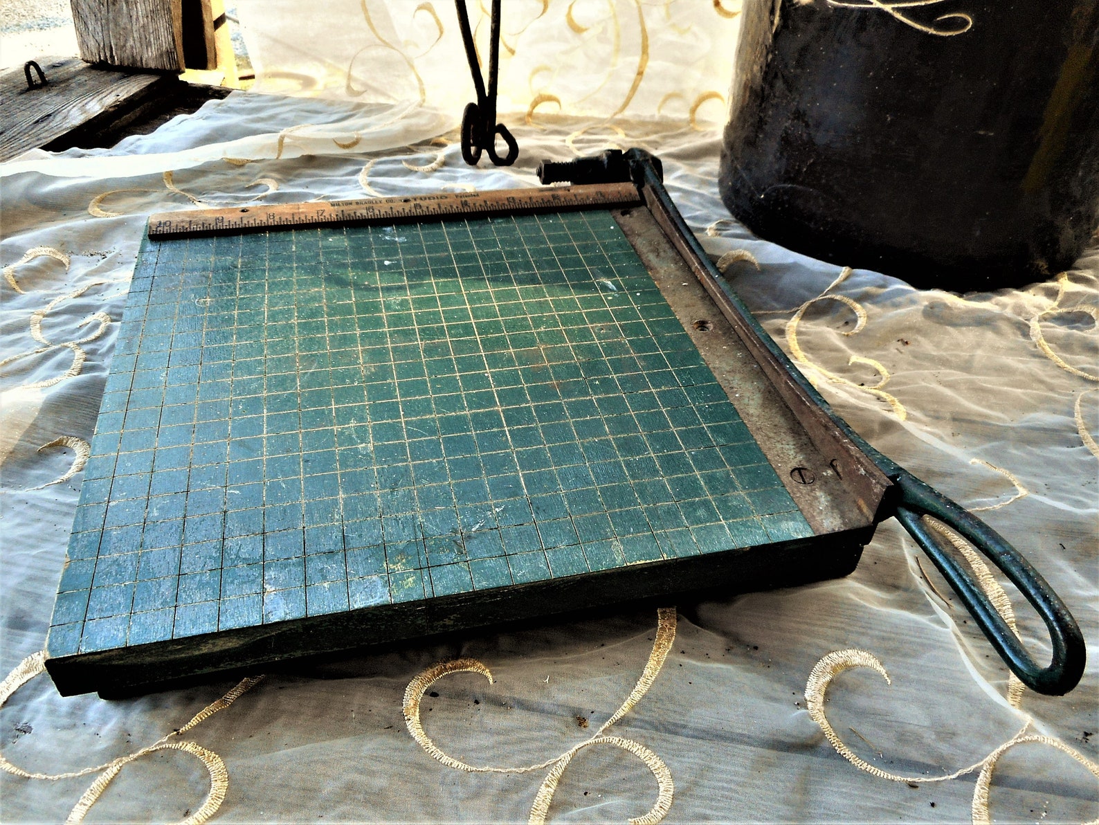 Two Antique Paper Cutting Trimming Board Office Tools Milton Etsy