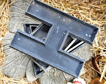 Rare 10" Adler Silhouette Aluminium Marquee Sign Letter H or R Theater Film Prop