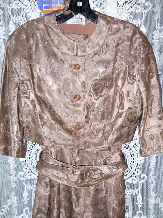 Glamorous Dress Jacket Set Hollywood Regency Dead… - image 5
