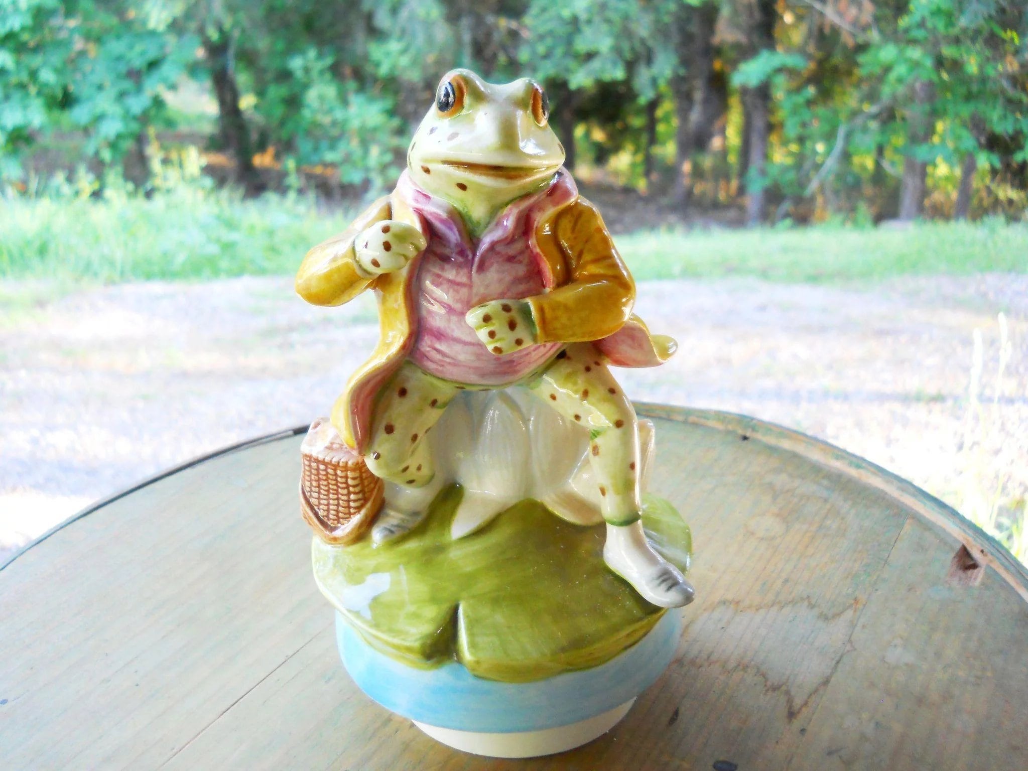 Vintage 1977 Schmid Early Beatrix Potter Jeremy Fisher Frog