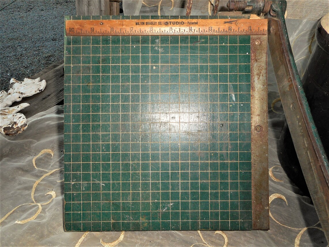 Two Antique Paper Cutting Trimming Board Office Tools Milton Etsy