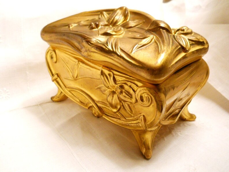 Antique 1880s Art Nouveau Edwardian Victorian Large Gold | Etsy