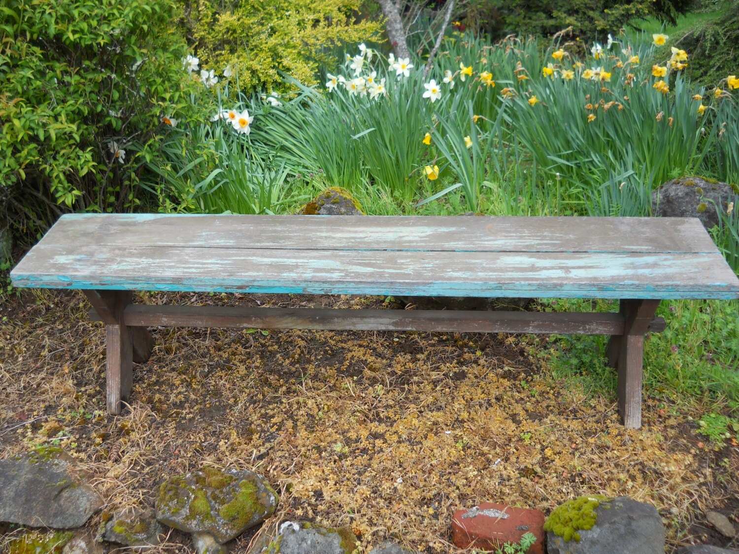 Primitive Victorian Farmhouse Bench Bungalow Rustic Cabin Porch Antique ...