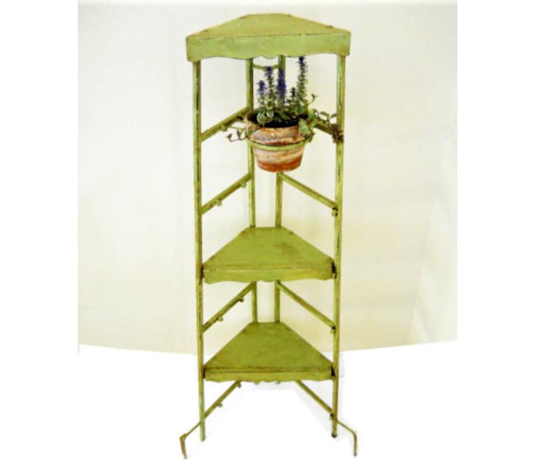 Rare Victorian Antique Plant Stand Garden Porch Corner Etagere | Etsy