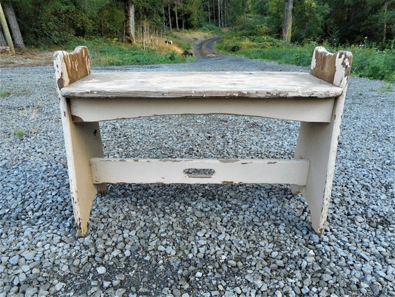 Gorgeous Rustic Pine Trestle Bench Seat French Farmhouse Etsy