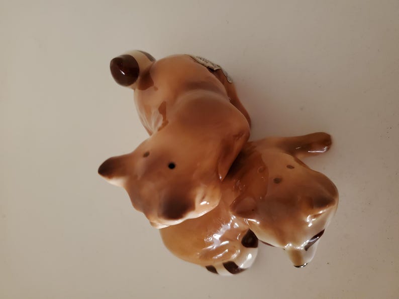 Norcrest Racoon Huggers Kitsch MCM Porcelain Salt Pepper Shakers image 5