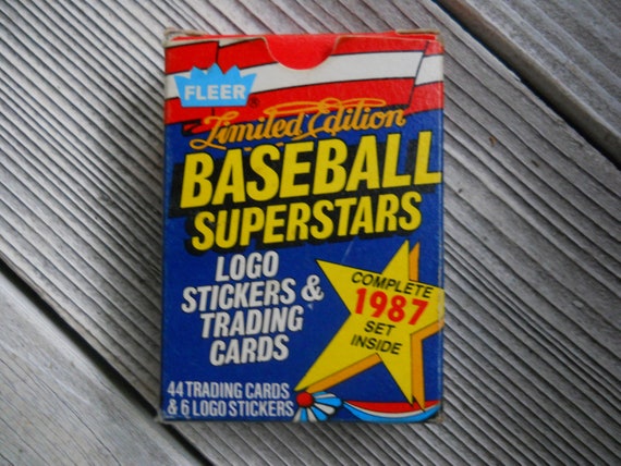 fleer limited edition 1987 baseball cards Vintage 1987 FLEER Limited Edition Baseball Superstars Trading Cards Childs  Toy Advertising Sports Memorabilia Theatre Film Movie Prop Toy