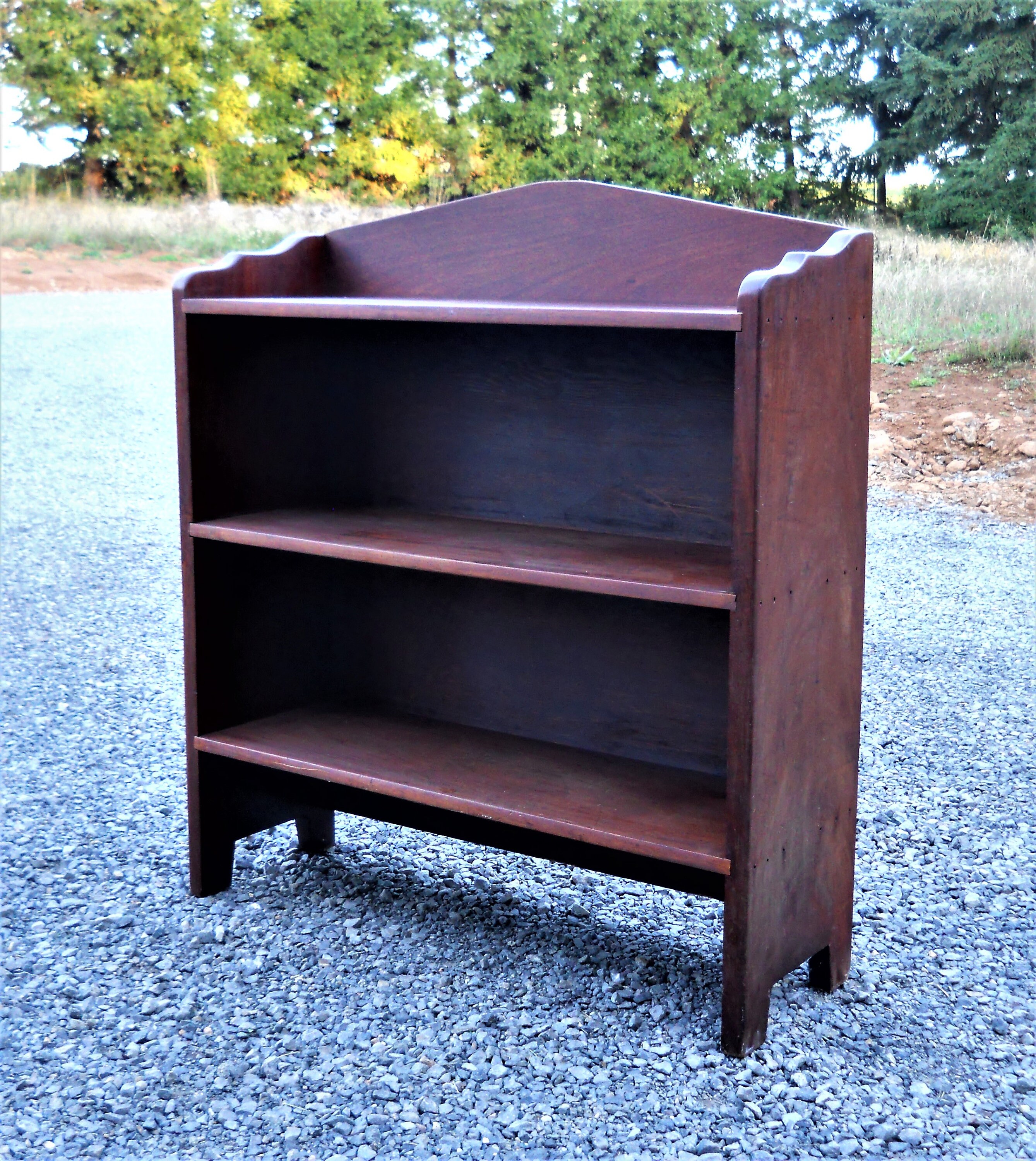 Hollywood regency ミッドセンチュリー　シェルフ　ビンテージ Rare 1920's Era Antique Solid Flame Crotch Mahogany Bucket Bench
