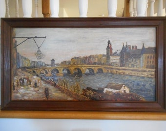 Camille Corot French Art Print Painting Pont au Change from Quai de Gesvres