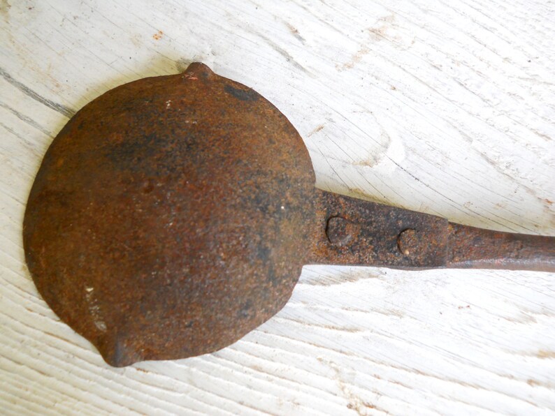 Iron Ladle 1800s Antique Kitchen Tool Hand Rustic Etsy